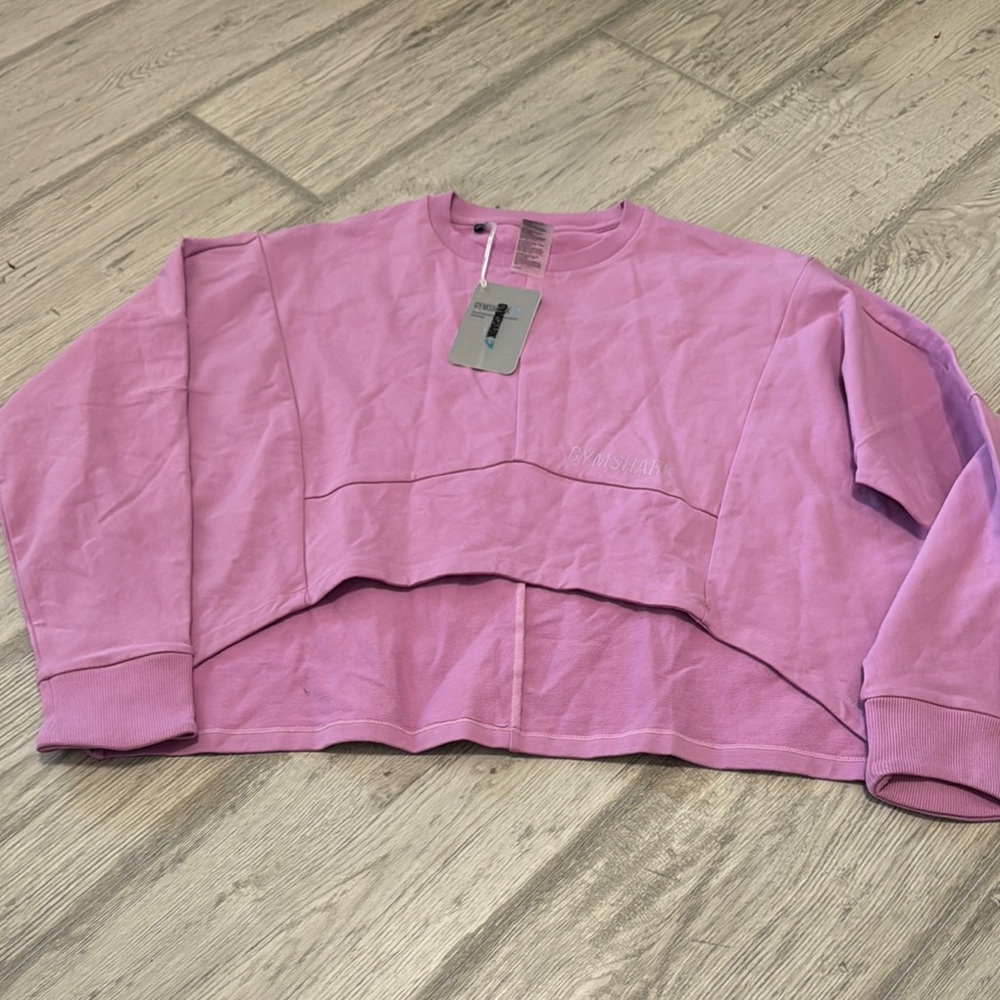 NWT Gymshark Pink Cropped Sweatshirt size medium